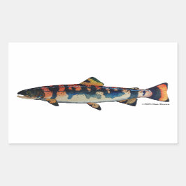 Gila forel; rechthoekige sticker