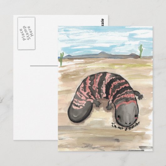 Gila (ik ben geen a) Monster Briefkaart (Voorkant / Achterkant)