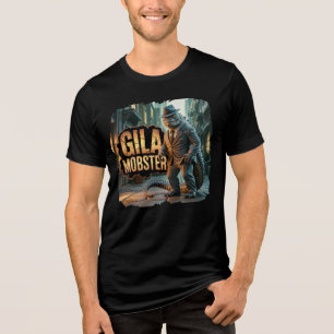 Gila Mobster Fotografisch Combo Wezen Grappig Tri-Blend Shirt