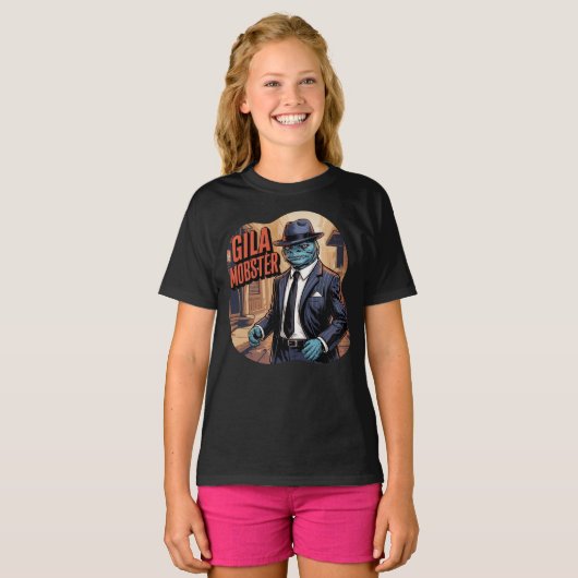 Gila Mobster Illustratie Combo Creature Grappig T-shirt (Voorkant volledig)
