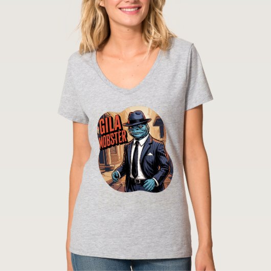 Gila Mobster Illustratie Combo Creature Grappig T-shirt (Voorkant)
