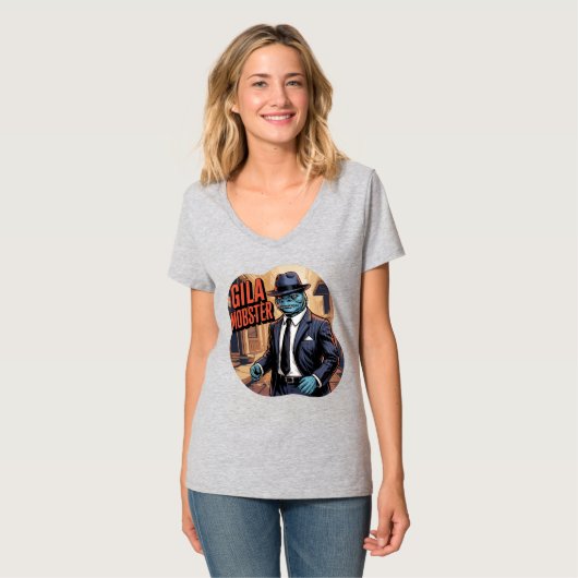 Gila Mobster Illustratie Combo Creature Grappig T-shirt (Voorkant volledig)