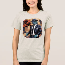 Gila Mobster Illustratie Combo Creature Grappig Tri-Blend Shirt