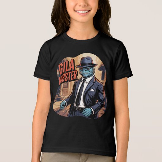 Gila Mobster Illustratie Combo Creature Grappig Tri-Blend Shirt (Voorkant)