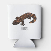 Gila monster cartoon illustratie blikjeskoeler (Achterkant)