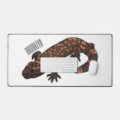 Gila monster cartoon illustratie bureaumat (Keyboard & Muis)