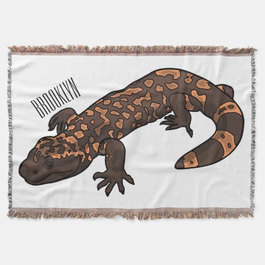 Gila monster cartoon illustratie deken (Voorkant)