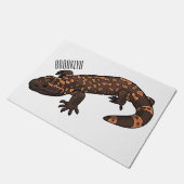 Gila monster cartoon illustratie deurmat (Schuin)