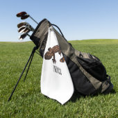 Gila monster cartoon illustratie golfhanddoek (Groen)