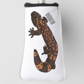 Gila monster cartoon illustratie golfheadcover (Draai 90)
