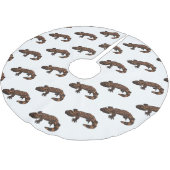 Gila monster cartoon illustratie kerstboom rok (Gekanteld)