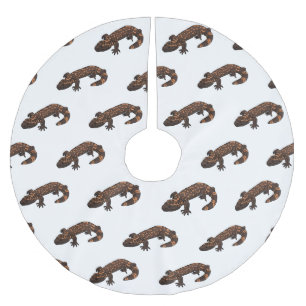 Gila monster cartoon illustratie kerstboom rok