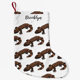 Gila monster cartoon illustratie kleine kerstsok