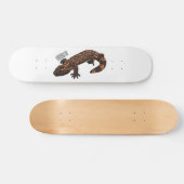 Gila monster cartoon illustratie persoonlijk skateboard (Horizontaal)