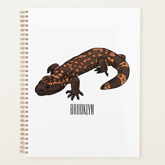 Gila monster cartoon illustratie planner (Voorkant)