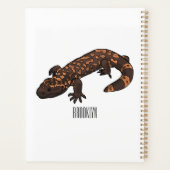 Gila monster cartoon illustratie planner (Achterkant)