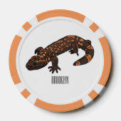 Gila monster cartoon illustratie poker chips (Achterkant)