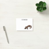 Gila monster cartoon illustratie post-it® notes (Kantoor)