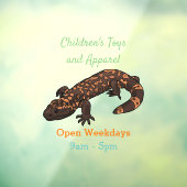 Gila monster cartoon illustratie raamsticker (Vel 3)