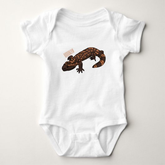Gila monster cartoon illustratie romper (Voorkant)