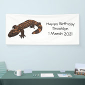 Gila monster cartoon illustratie spandoek (Beurs)