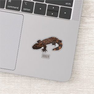 Gila monster cartoon illustratie sticker