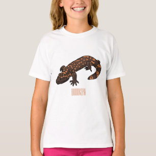 Gila monster cartoon illustratie t-shirt