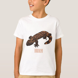 Gila monster cartoon illustratie t-shirt