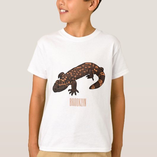 Gila monster cartoon illustratie t-shirt (Voorkant)