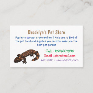 Gila monster cartoon illustratie visitekaartje