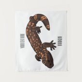 Gila monster cartoon illustratie wandkleed (Voorkant)