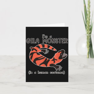 Gila Monster Kostuum Grappige Halloween Grafiek Kaart