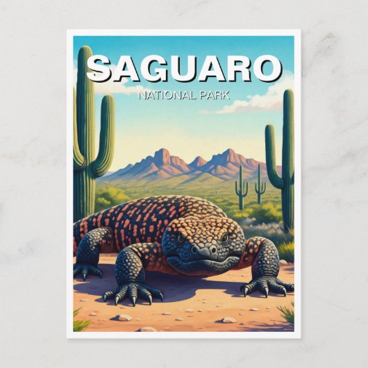 Gila Monster Saguaro Nationaal Park Souvenir Briefkaart (Voorkant)