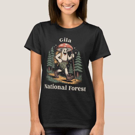 Gila National Forest New Mexico Hiking Mushroom Va T-shirt (Voorkant)