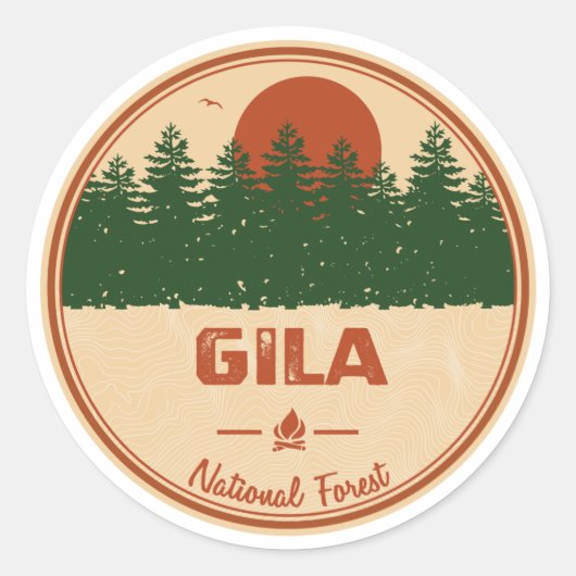 Gila National Forest Ronde Sticker (Voorkant)