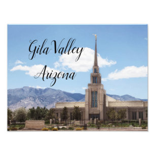 Gila Valley Arizona Temple Foto Afdruk