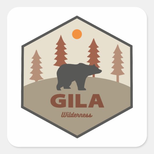 Gila Wilderness New Mexico Beer Vierkante Sticker (Voorkant)