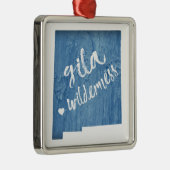 Gila Wilderness New Mexico houtnerf Metalen Ornament (Rechts)