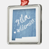 Gila Wilderness New Mexico houtnerf Metalen Ornament (Links)