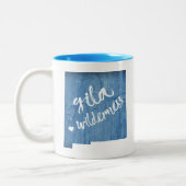 Gila Wilderness New Mexico houtnerf Tweekleurige Koffiemok (Links)