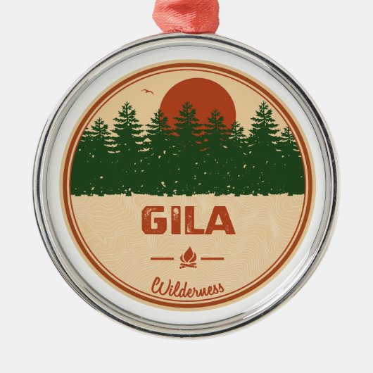 Gila Wilderness New Mexico Metalen Ornament (Voorkant)