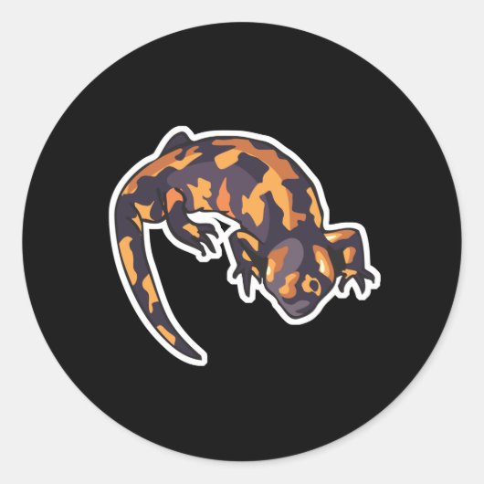 gilamonster ronde sticker (Voorkant)