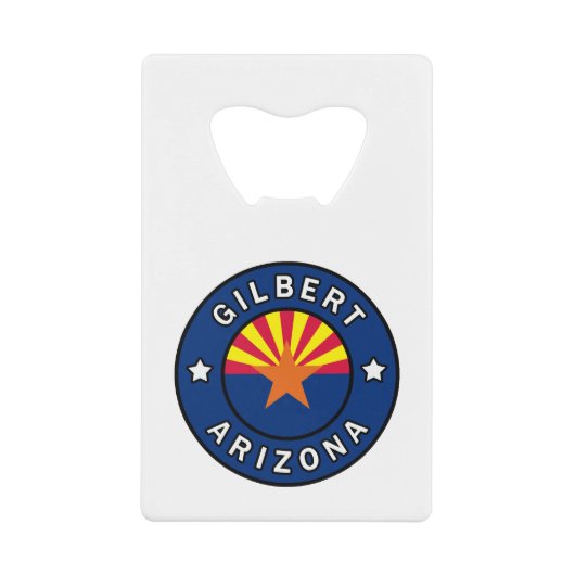 Gilbert Arizona Creditkaart Flessenopener (Voorkant)