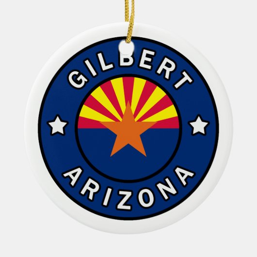 Gilbert Arizona Keramisch Ornament (Voorkant)