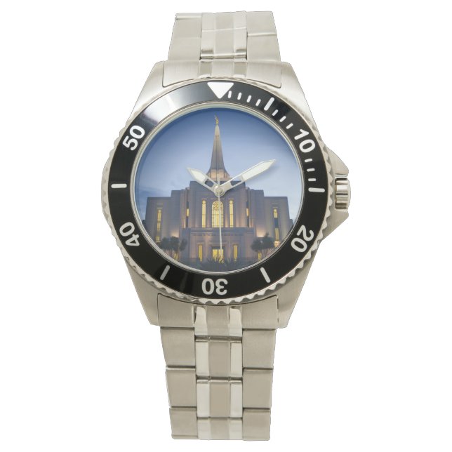 Gilbert Arizona LDS Temple RVS horloge (Voorkant)