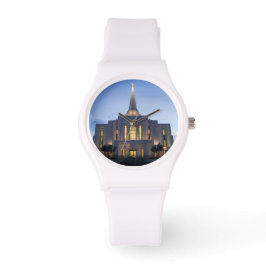 Gilbert Arizona LDS Temple White Silicon Watch Horloge