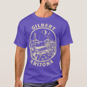 Gilbert Arizona Linocut Vervallen Woestijn Illustr T-shirt
