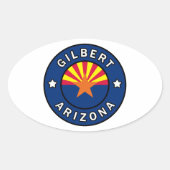 Gilbert Arizona Ovale Sticker (Voorkant)