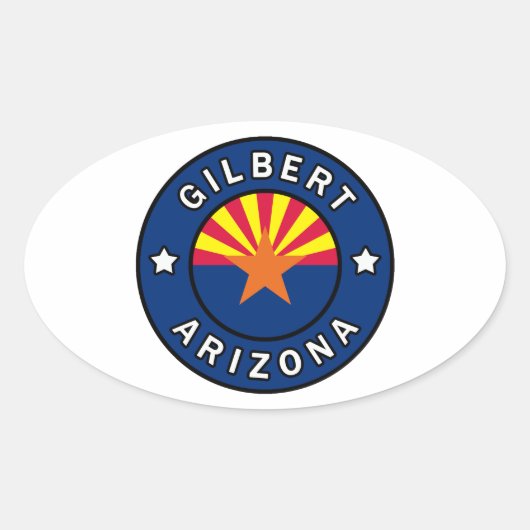 Gilbert Arizona Ovale Sticker (Voorkant)