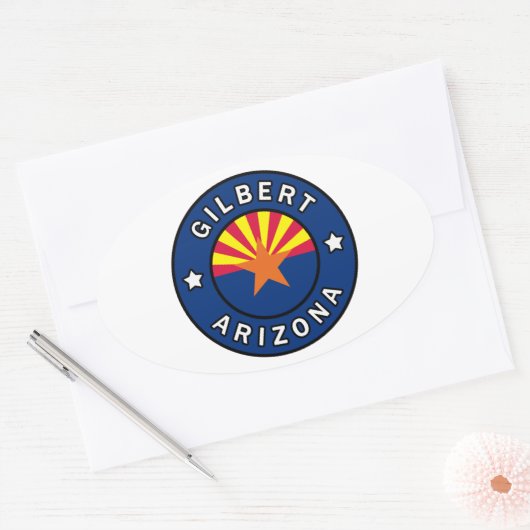Gilbert Arizona Ovale Sticker (Envelop)